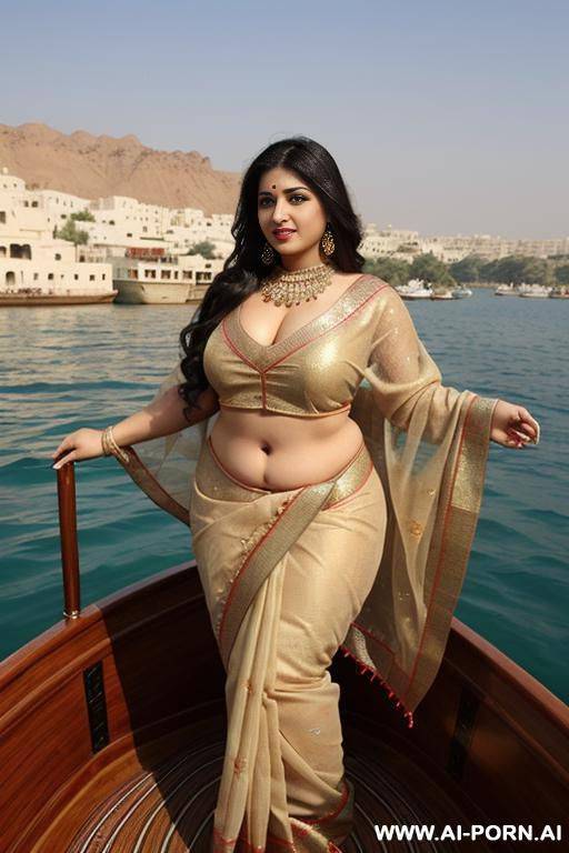 pretty face chubby naked big ass wide hips full body view oiled... saree - #main