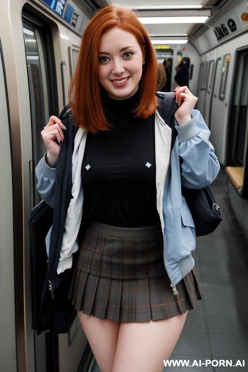 half-length photo, dinamyc angle, as a setting in the river, a fat chubby obese fat thick and bbw redhead british, she is washing clothes. she has lovehandless and a soft medium tummy. she - #main