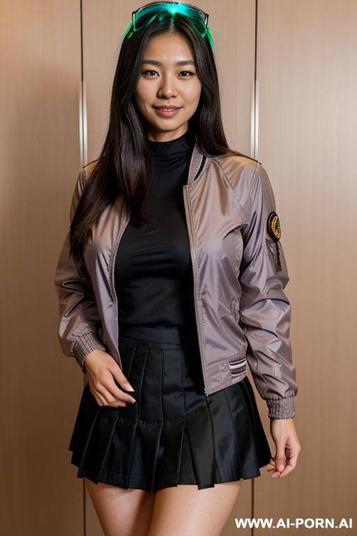 upper-body. giggly expression. tanned japanese escort model. long hair. full naked. she has full, natural lips. real-life sei-ra sodes-hiro! - #main