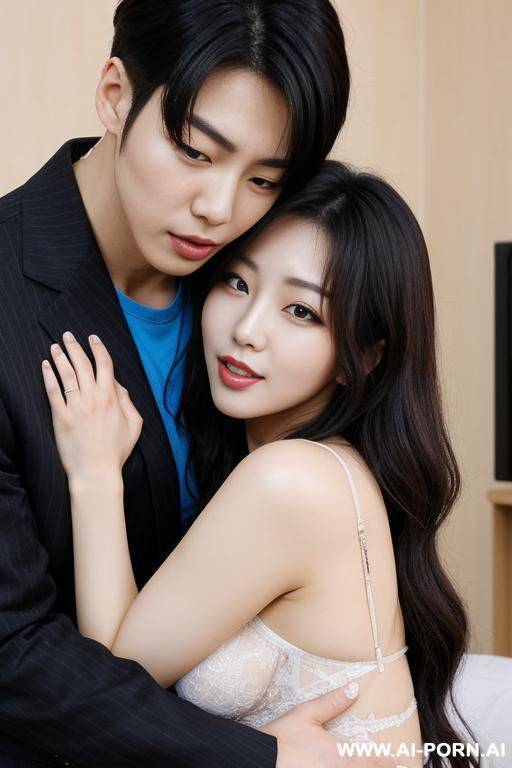 (korean idol) (get lifted by man) (cuddling) (fucking) - #main