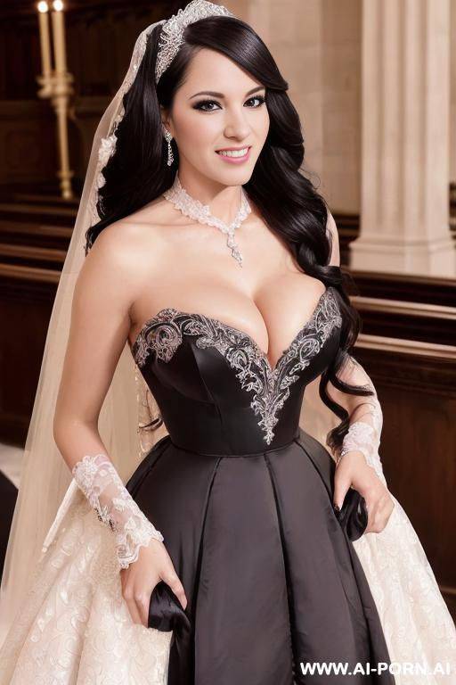 ((((douglas and regina)))) (((handsome groom and dazzling bride)))) ((((couple portrait)))) (((detailed picture))) (((high quality))) ((a woman with long straight black hair)) ((my faithful dream girlfriend)), ((((gigantic cleavage)))) - #main