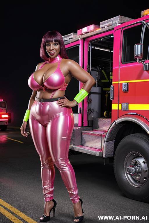 egyptian queen wearing orange and black colored bag suit, (long hair with bangs), (((massive huge breasts))), full body view, photorealistic, ((chubby woman)), ((wide hips)), ((huge butt)), beach, smiling, ((showing armpit)) - #main