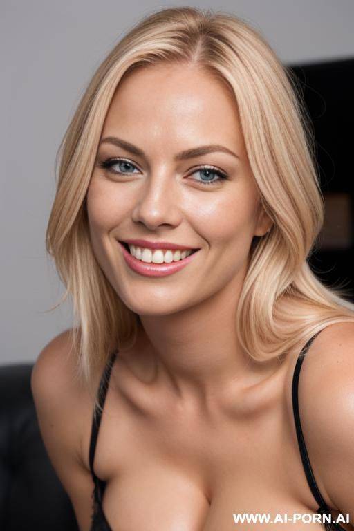 scandinavian blond sexy busty smiling playmate ((camera at the pussy level,)) camera very close to hairy pussy, close up view, view to pussy, (((side view))) - #main