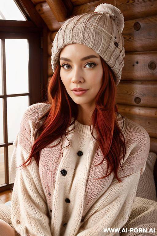 , snug, woolly jumper, m, cabin, friendly, comfortable, comfy, cozy, snug, bobble hat - #main