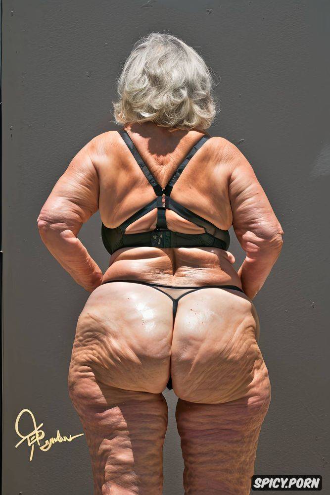 centered, perfect face, thong, full body view, big hips, flip flops - #main
