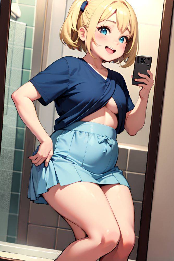 Anime Chubby Small Tits 20s Age Happy Face Blonde Pixie Hair Style Light Skin Mirror Selfie Shower Front View Cumshot Mini Skirt 3665312635621985970 - AI Hentai - #main