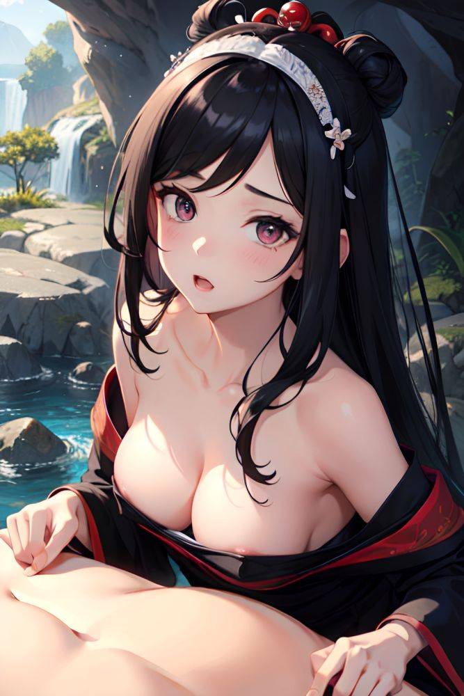 Anime Busty Small Tits 18 Age Shocked Face Black Hair Slicked Hair Style Dark Skin Soft + Warm Cave Close Up View Massage Geisha 3665335827915205320 - AI Hentai - #main