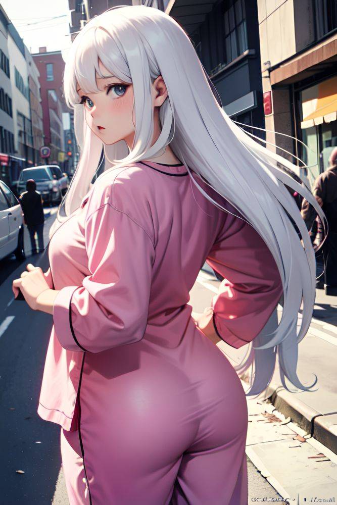 Anime Chubby Small Tits 70s Age Shocked Face White Hair Straight Hair Style Light Skin Film Photo Street Back View On Back Pajamas 3666905210745941659 - AI Hentai - #main