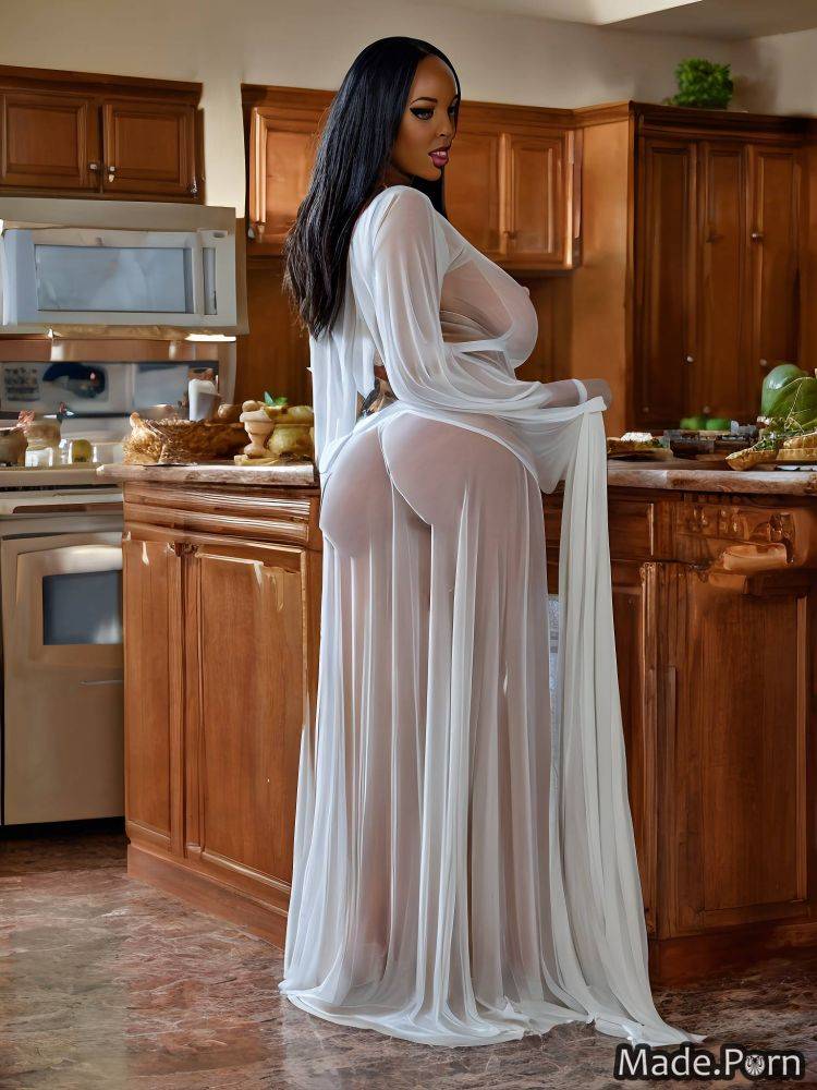 Pawg big ass nude flashing gigantic boobs kitchen 40 AI porn - #main