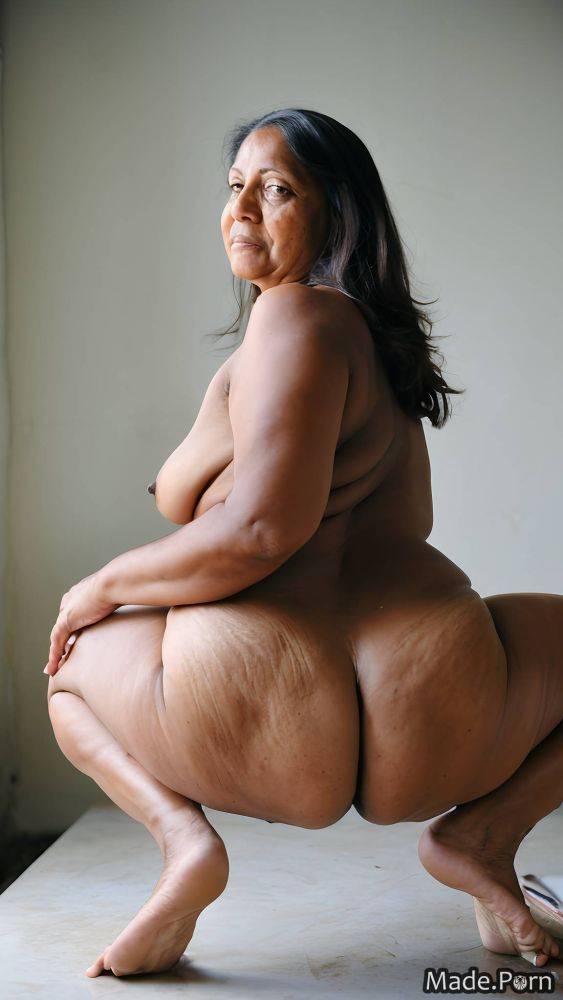 Spreading ass barefoot big ass medium shot woman 70 photo studio AI porn - #main