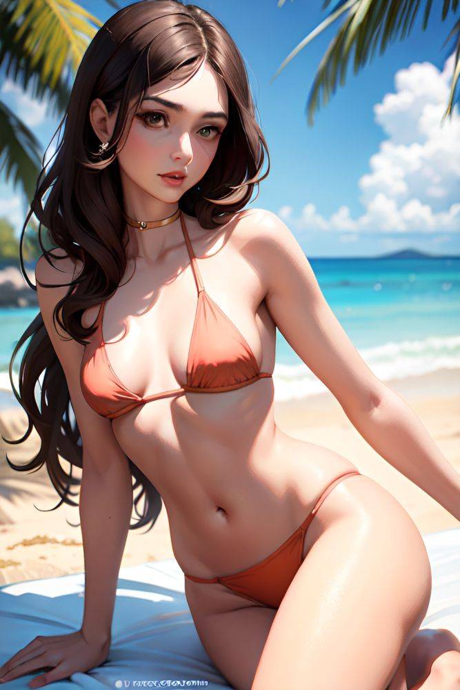 Anime Chubby Small Tits 60s Age Serious Face Ginger Ponytail Hair Style Dark Skin Soft Anime Meadow Close Up View Plank Lingerie 3667496628635661960 - AI Hentai - #main