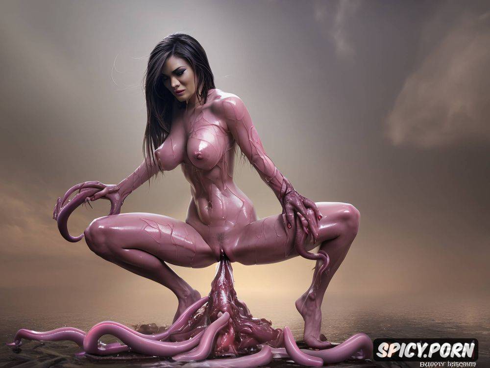 thick tentacle deep penetrated in pussy dark atmosphere highres - #main