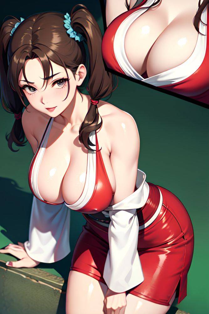Anime Skinny Huge Boobs 50s Age Seductive Face Brunette Pigtails Hair Style Light Skin Skin Detail (beta) Club Close Up View Bending Over Kimono 3668053253726479671 - AI Hentai - #main