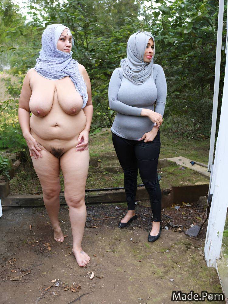 Hijab saggy tits nipples bbw big tits huge boobs public AI porn - #main