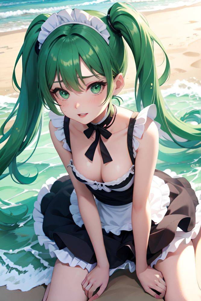Anime Skinny Small Tits 50s Age Orgasm Face Green Hair Pigtails Hair Style Light Skin Illustration Beach Close Up View Cumshot Maid 3668540304800407059 - AI Hentai - #main