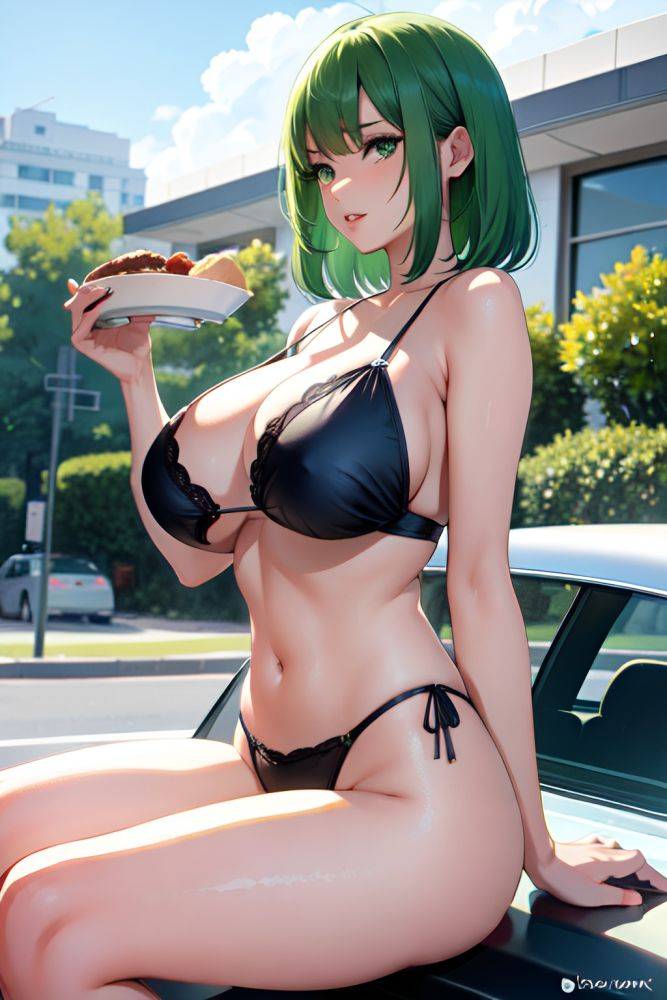 Anime Skinny Huge Boobs 50s Age Seductive Face Green Hair Bangs Hair Style Dark Skin Watercolor Car Back View Eating Schoolgirl 3668548035741643963 - AI Hentai - #main