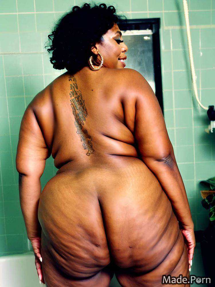 Fat bathroom slutty african american thighs chubby nude AI porn - #main