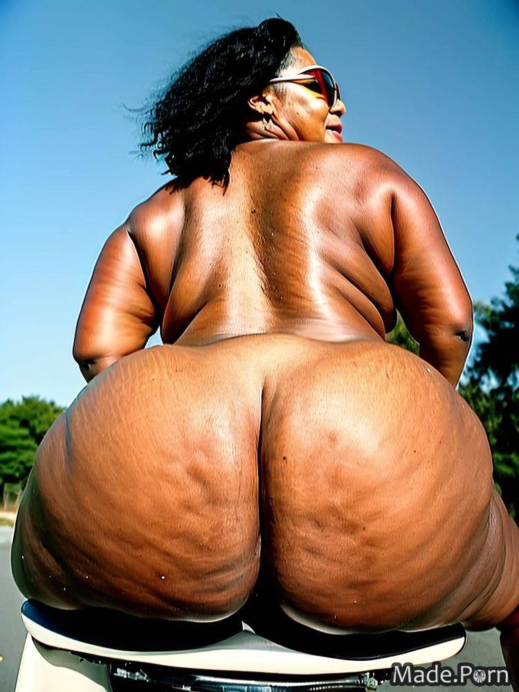 Cinematic african american sunglasses wild afro black hair street bimbo AI porn - #main