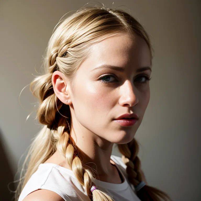 ,white people,woman,twenties,(RAW photo, best quality, masterpiece:1.1), (realistic, photo-realistic:1.2), ultra-detailed, ultra high res, physically-based rendering,long hair,french braid,blonde hair,(adult:1.5) - #main