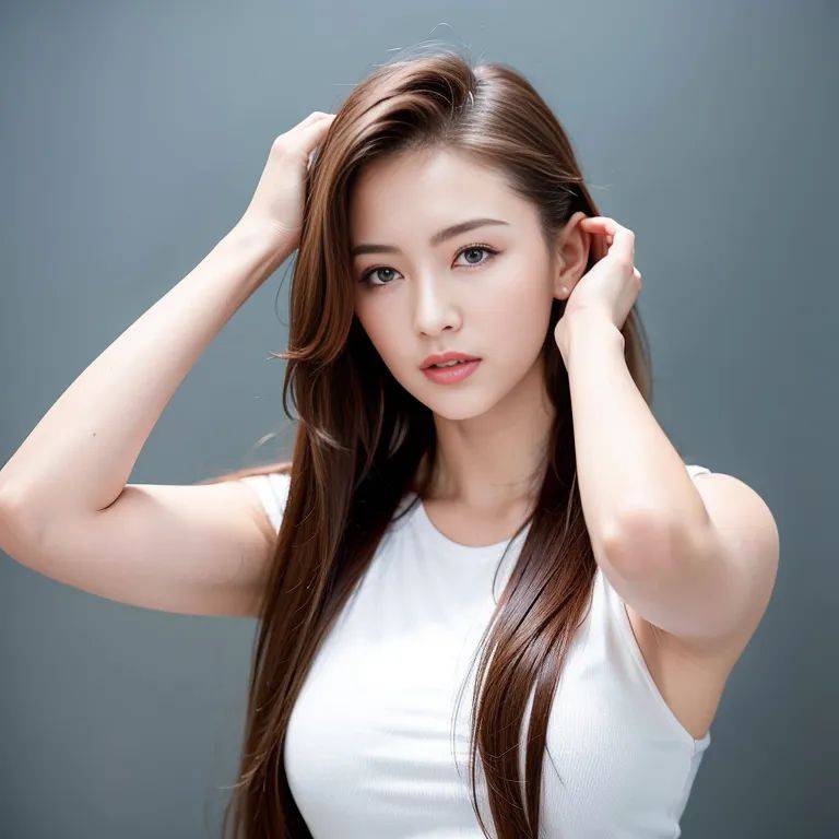 ,woman,twenties,(RAW photo, best quality, masterpiece:1.1), (realistic, photo-realistic:1.2), ultra-detailed, ultra high res, physically-based rendering,long hair,beautiful,seductive,normal breasts,earings,sleeveless,white - #main