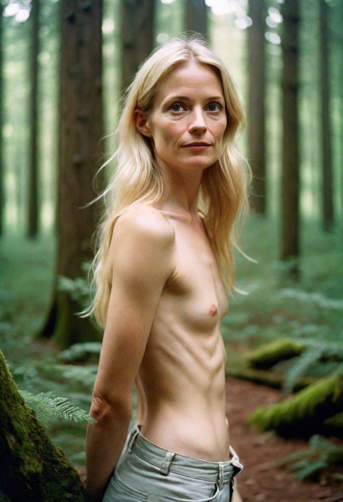A german woman in the forest - #main