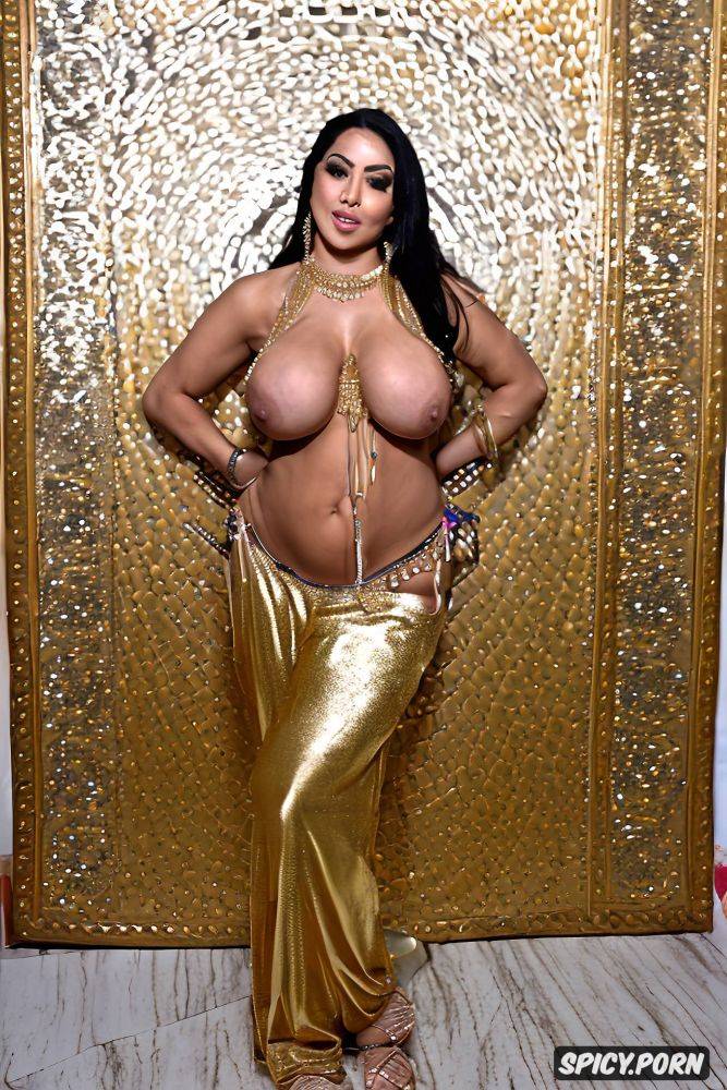 colorful beads massive saggy breasts belly dance studio gold and silver and pearls jewelry - #main