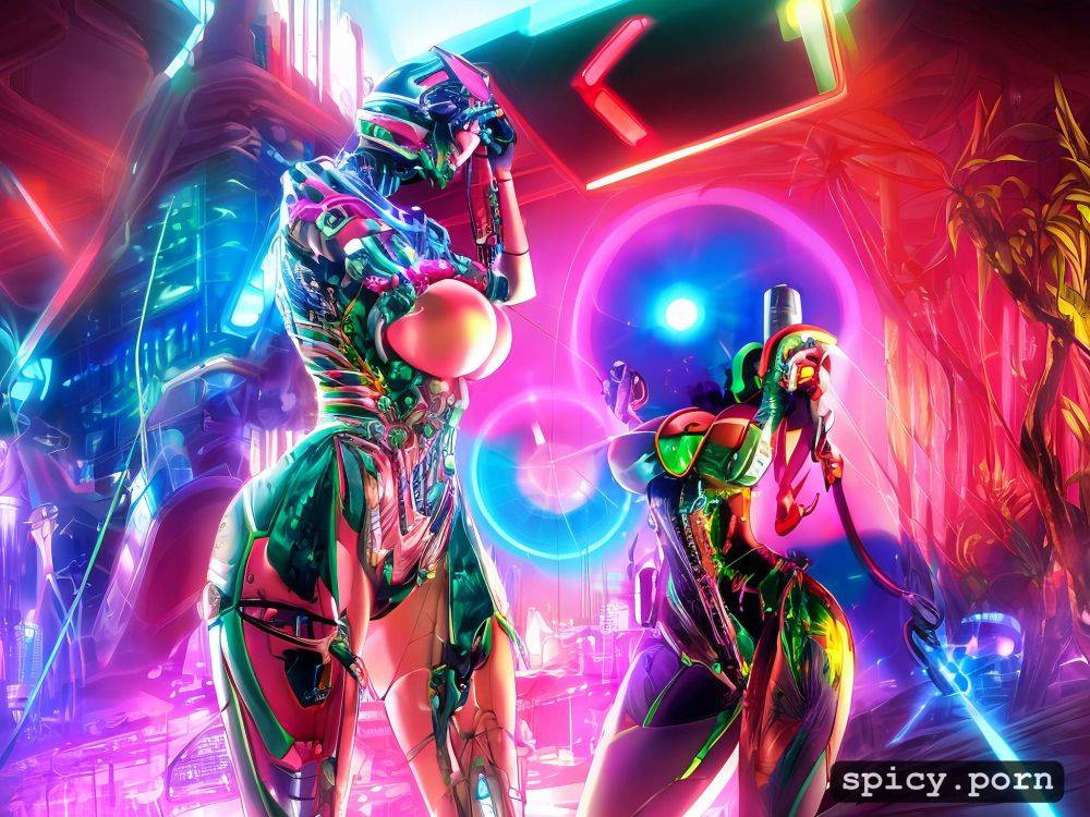 ultra detailed extra nude lady hyper realistic whole scene looks like a psy trance party flyer - #main