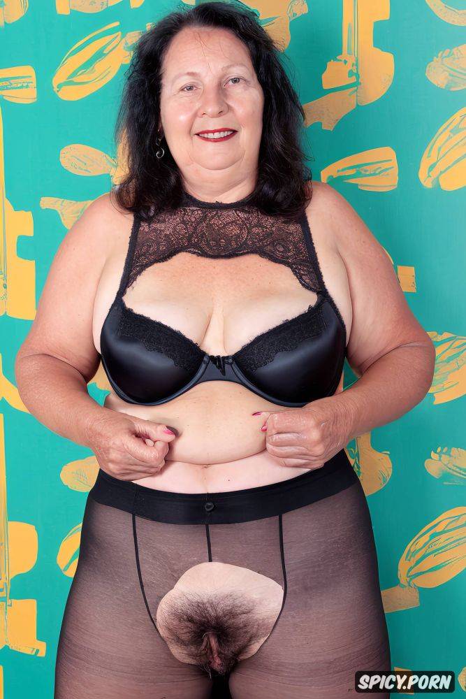 with completely huge floppy tits sexy bra pulled down around belly to show big boobs - #main
