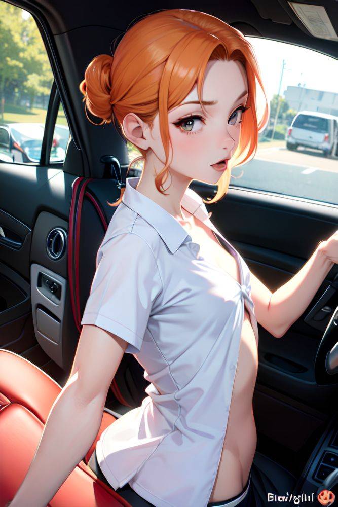 Anime Skinny Small Tits 60s Age Ahegao Face Ginger Slicked Hair Style Light Skin Mirror Selfie Car Back View T Pose Schoolgirl 3669062144257578947 - AI Hentai - #main