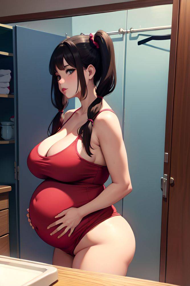 Anime Pregnant Huge Boobs 70s Age Pouting Lips Face Brunette Pigtails Hair Style Dark Skin Film Photo Changing Room Back View Cooking Goth 3669212895068925380 - AI Hentai - #main