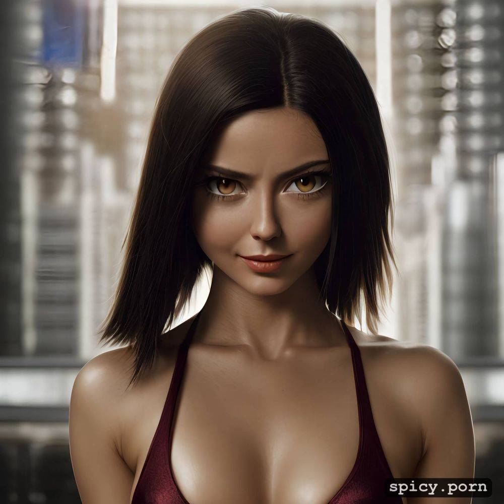 artgerm digital painting light brown eyes alita elegant - #main