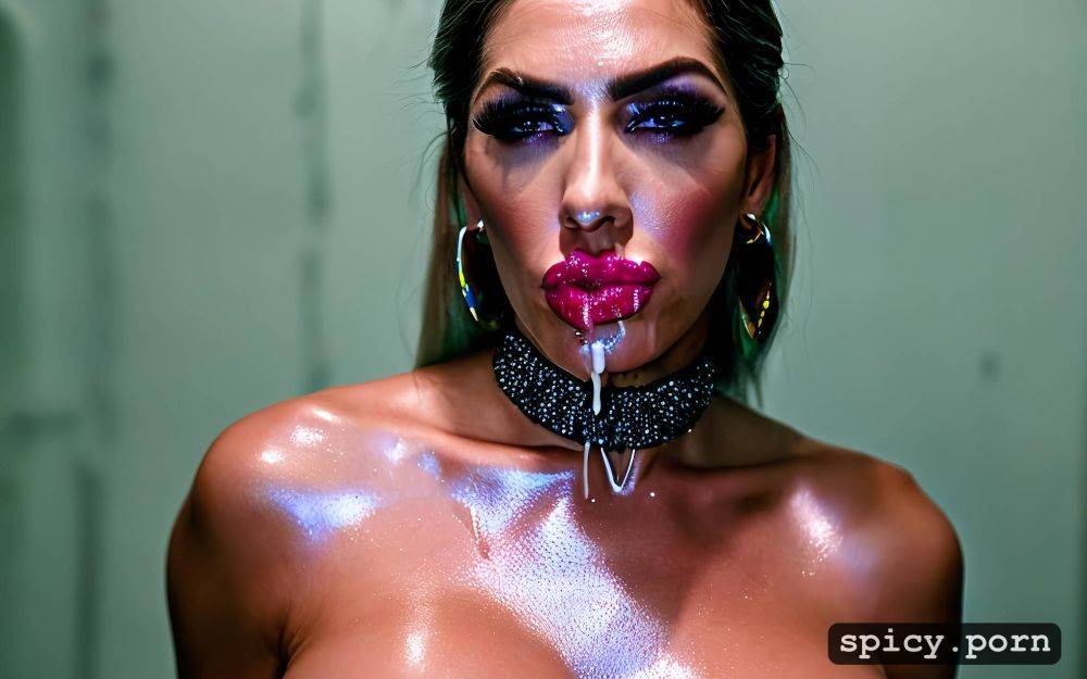 strong jaws features in a high resolution 4k image with many colors an 80 year old gypsy woman with wrinkled skin extreme sunken cheeks - #main