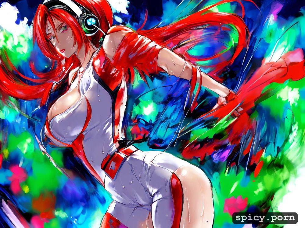 highres very colorful ultra detailed red hair white woman - #main