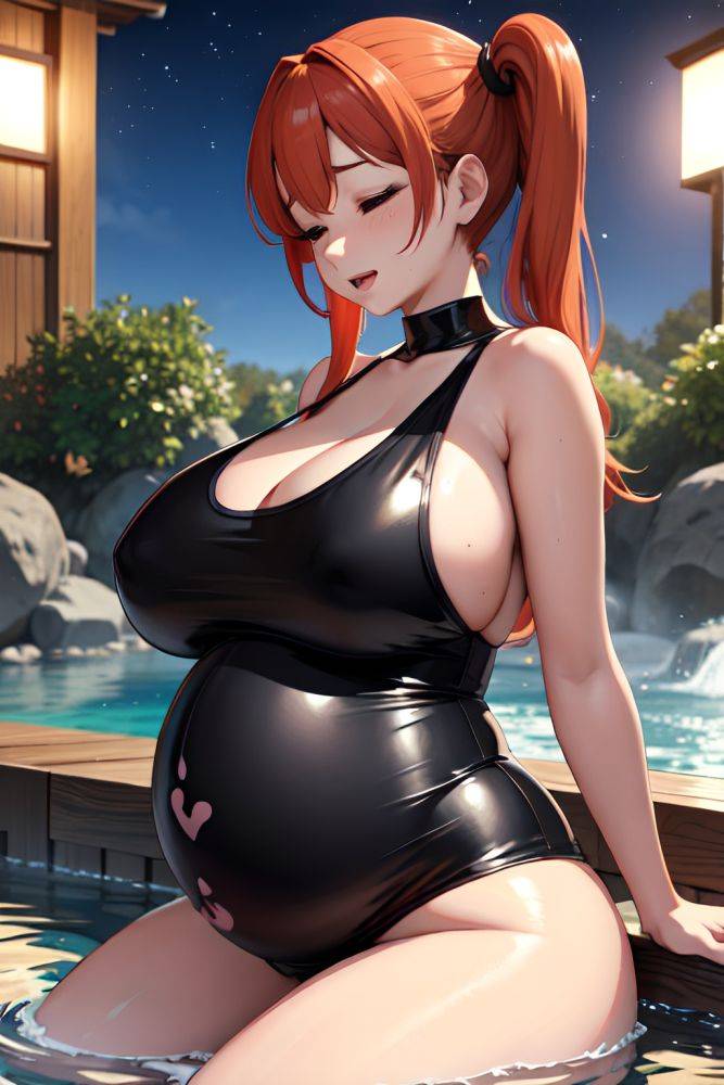 Anime Pregnant Huge Boobs 30s Age Ahegao Face Ginger Pigtails Hair Style Dark Skin 3d Onsen Side View Sleeping Latex 3669684484532647131 - AI Hentai - #main
