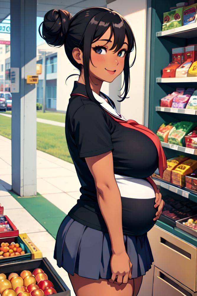Anime Pregnant Huge Boobs 60s Age Happy Face Black Hair Hair Bun Hair Style Dark Skin Charcoal Grocery Side View Gaming Schoolgirl 3669939605593225846 - AI Hentai - #main