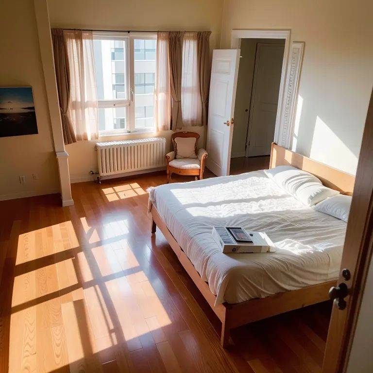 ,white people,woman,twenties,(RAW photo, best quality, masterpiece:1.1), (realistic, photo-realistic:1.2), ultra-detailed, ultra high res, physically-based rendering,sun,bedroom,from above,Upper body,(adult:1.5) - #main