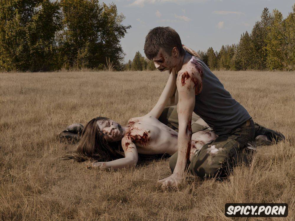 she kneels down brown hair and eyes fucked by zombie dick completely in throat - #main