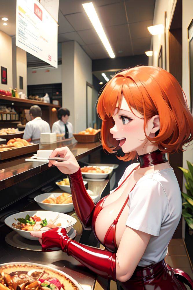 Anime Busty Small Tits 80s Age Laughing Face Ginger Slicked Hair Style Light Skin Skin Detail (beta) Restaurant Side View Jumping Latex 3670140607999947275 - AI Hentai - #main
