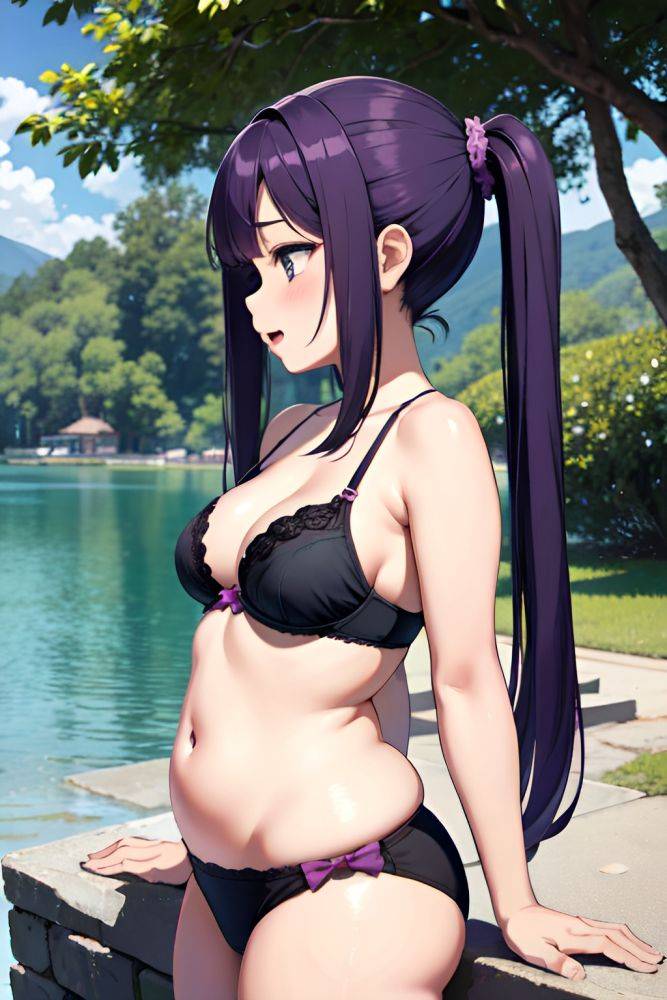 Anime Chubby Small Tits 18 Age Orgasm Face Purple Hair Pigtails Hair Style Dark Skin Illustration Lake Side View On Back Bra 3670434385832205682 - AI Hentai - #main