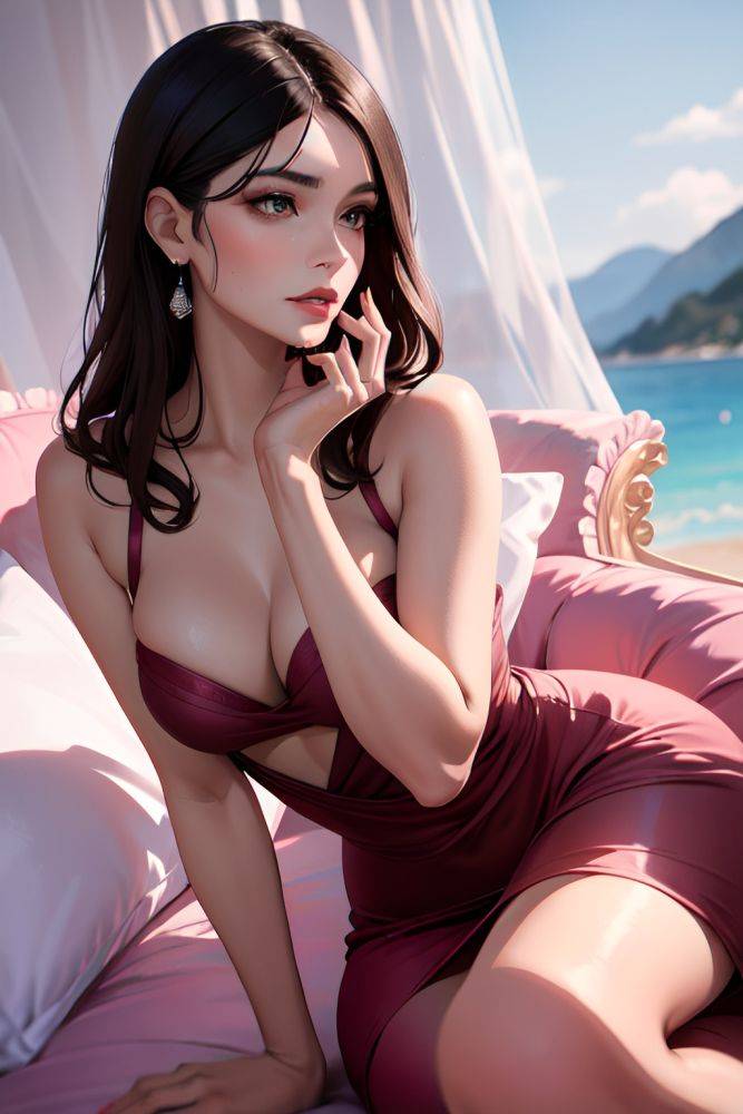 Anime Chubby Huge Boobs 80s Age Happy Face Pink Hair Messy Hair Style Light Skin Black And White Cafe Side View Straddling Partially Nude 3665594816222766500 - AI Hentai - #main