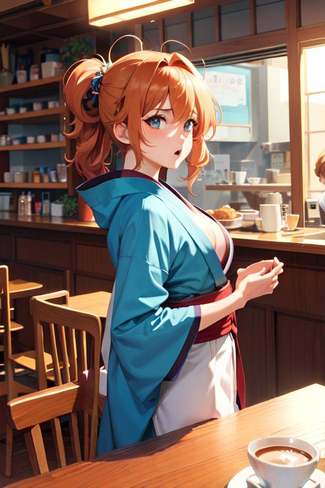 Anime Busty Small Tits 70s Age Shocked Face Ginger Messy Hair Style Light Skin Skin Detail (beta) Cafe Back View T Pose Kimono 3666054805964063632 - AI Hentai - #main