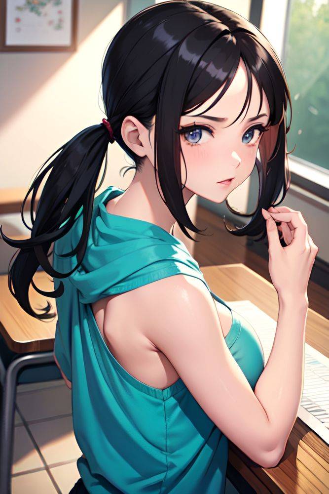 Anime Busty Small Tits 70s Age Serious Face Black Hair Pigtails Hair Style Dark Skin Warm Anime Lake Back View On Back Teacher 3666047074509043117 - AI Hentai - #main