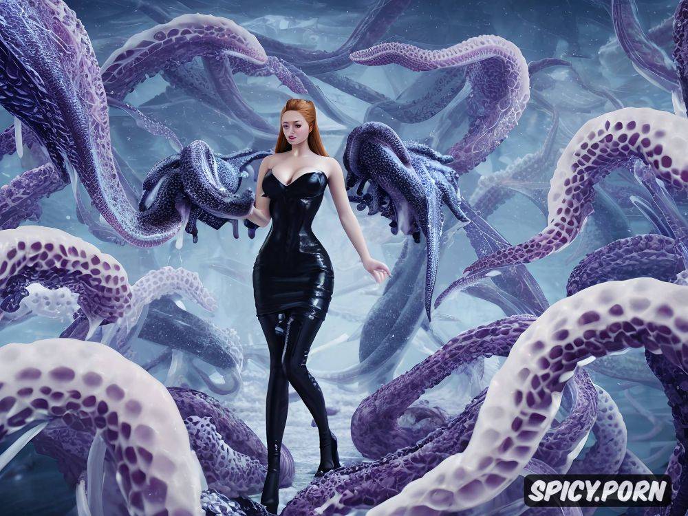 sansa stark highres wearing tight dress groped by tentacles - #main