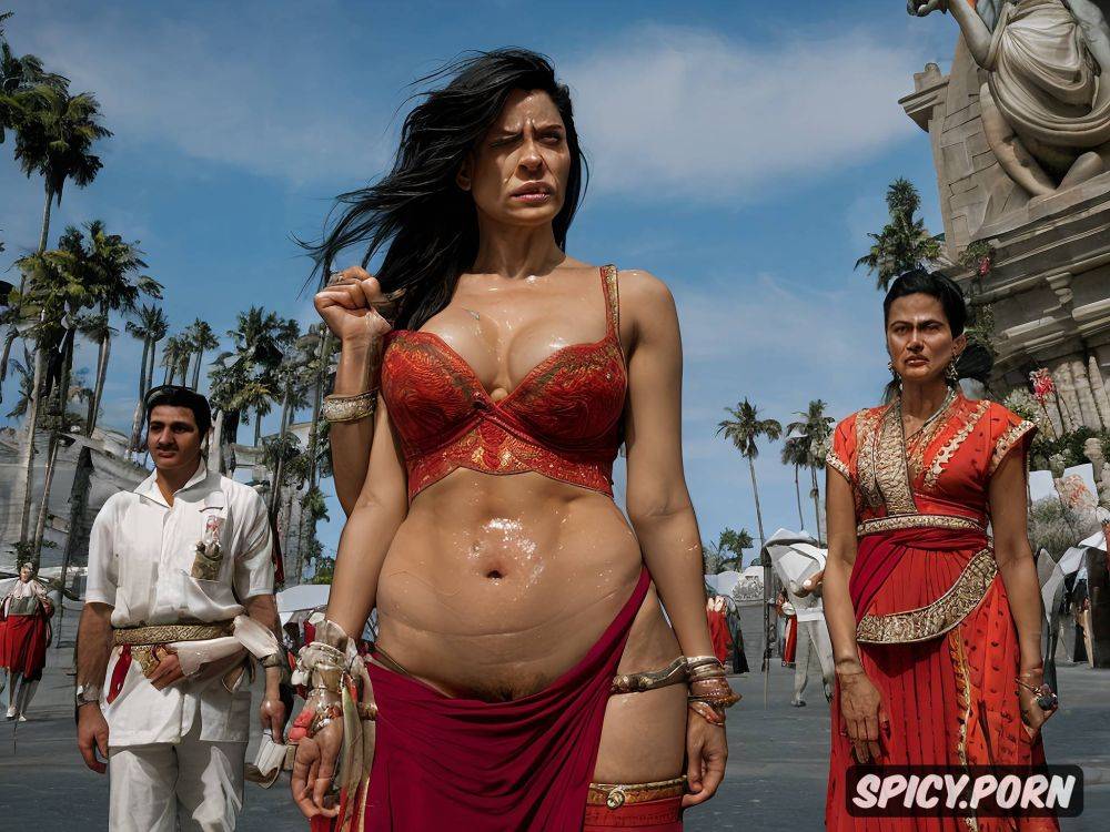 ultra realistic ultra detailed real natural colors detailed anatomy expressive faces old scared tourist wife expose prolapsed uterus and visibly inflamed cervix protruding from pussy look at fierce drugged indian who probes her ass with his fist - #main