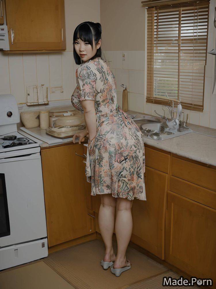 Transparent shiny skin 30 pawg kitchen japanese fairer skin AI porn - #main