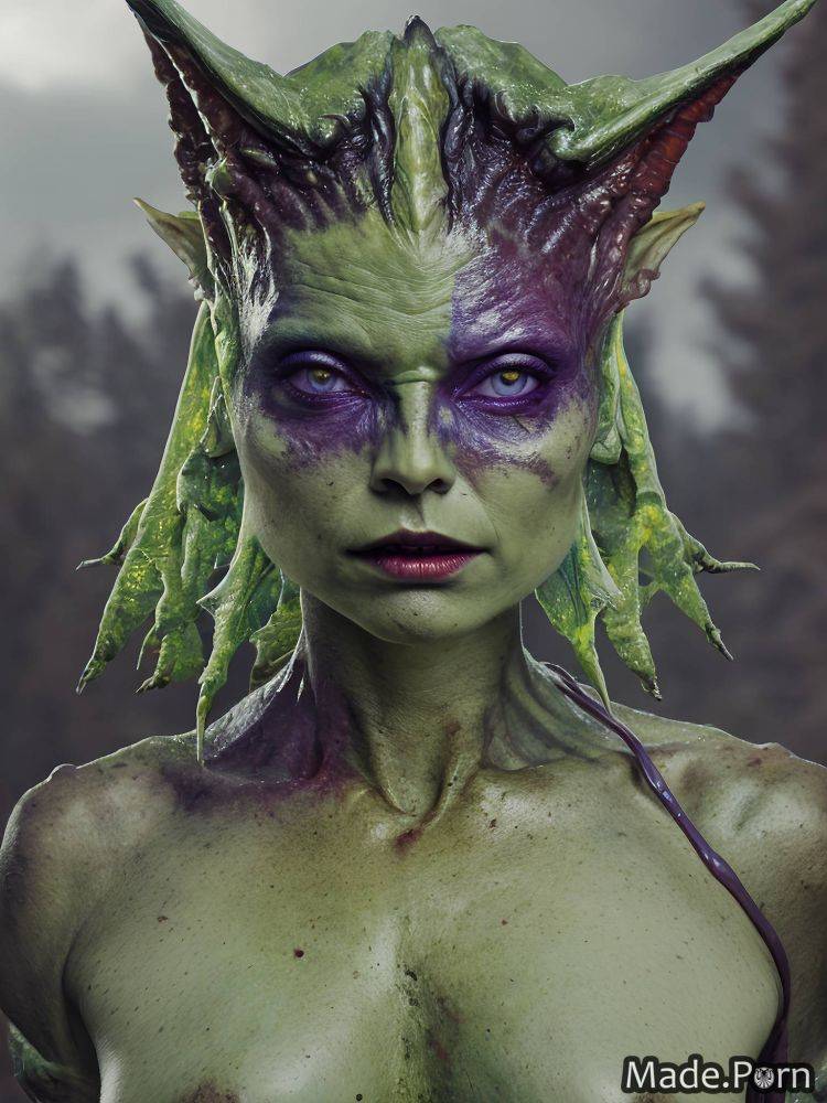 Alien planet woman purple vivid maroon close up goblin AI porn - #main