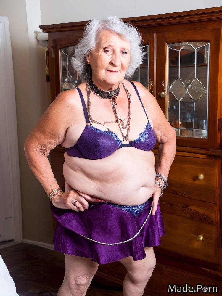 Big hips jewelry purple multicolored hair slutty micro skirt silver AI porn - #main