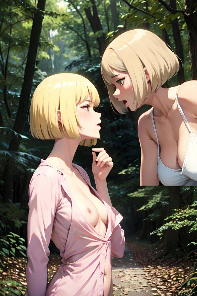 Anime Skinny Small Tits 70s Age Ahegao Face Blonde Bobcut Hair Style Light Skin Soft + Warm Forest Side View Cumshot Pajamas 3666634626026648924 - AI Hentai - #main