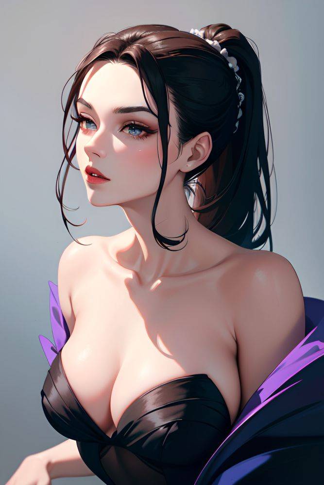Anime Skinny Huge Boobs 30s Age Pouting Lips Face White Hair Bangs Hair Style Light Skin Illustration Tent Back View Sleeping Mini Skirt 3666793112097918410 - AI Hentai - #main