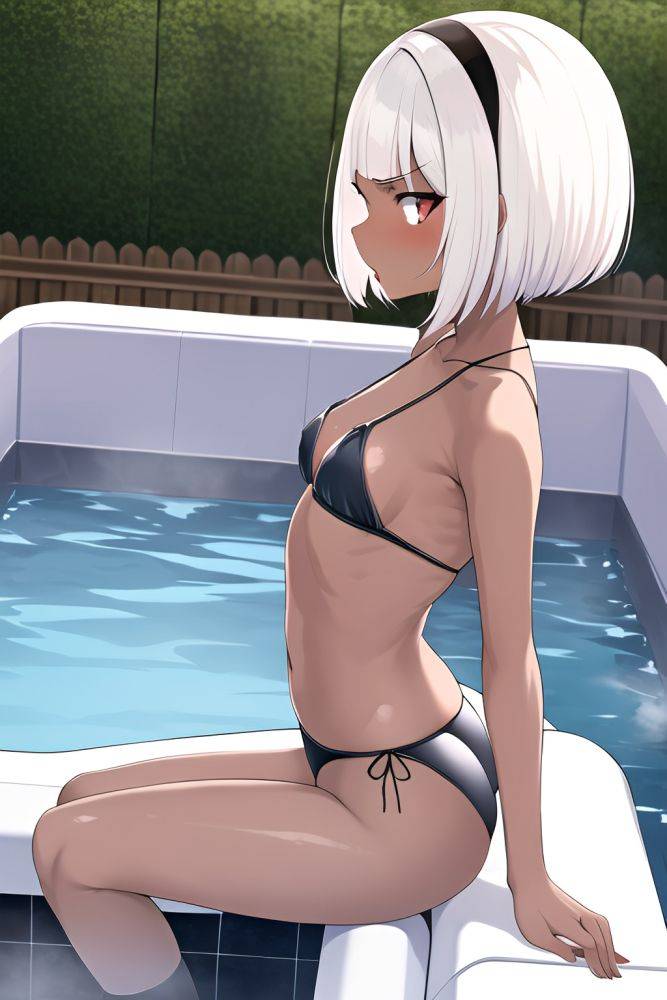 Anime Skinny Small Tits 60s Age Angry Face White Hair Bobcut Hair Style Dark Skin Skin Detail (beta) Hot Tub Side View Straddling Schoolgirl 3663356707494555871 - AI Hentai - #main